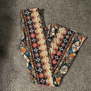 High Rise Flare boho pant! Multi color print. Worn once!